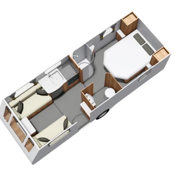 Flooring in 3D view of the Whirlwind 550 caravan model