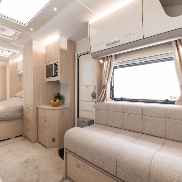 Inside the Whirlwind 554 model. Showcasing the open space.