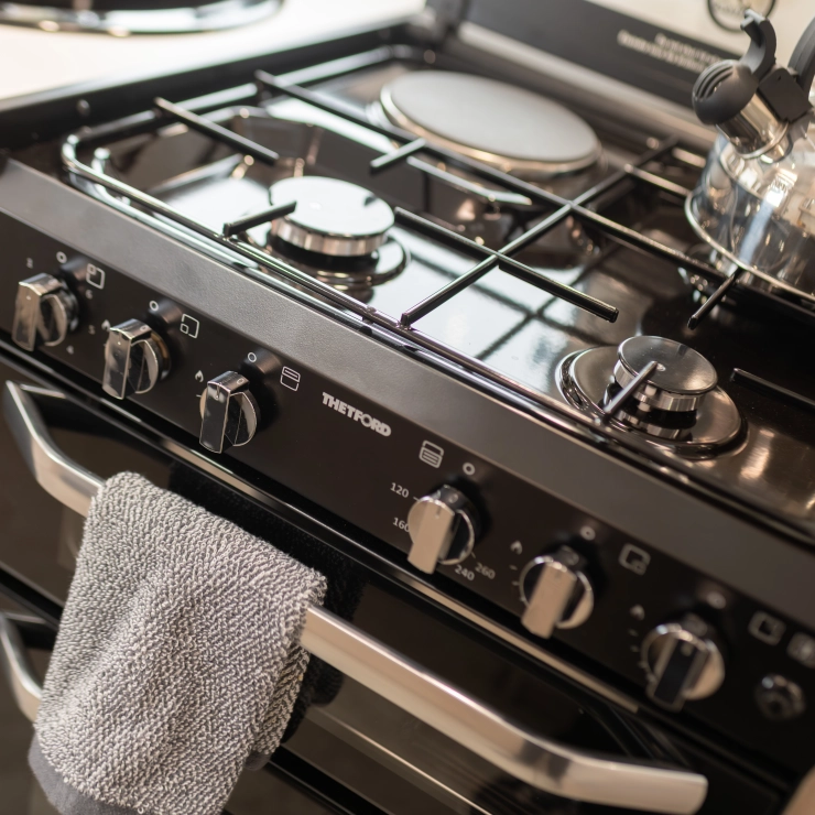 Another look of the kitchen unit inside the Whirlwind 554.