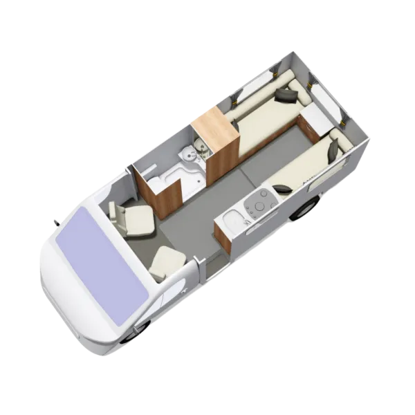 Floorplan of the Autoquest APEX 120 in 3d view.