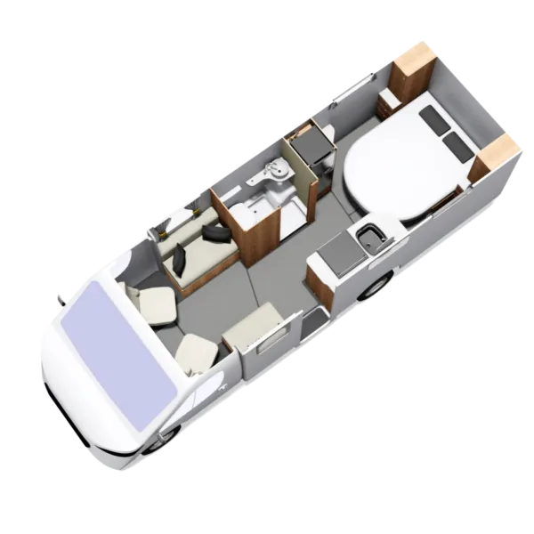 Floorplan of the Autoquest APEX 150 in 3d view.