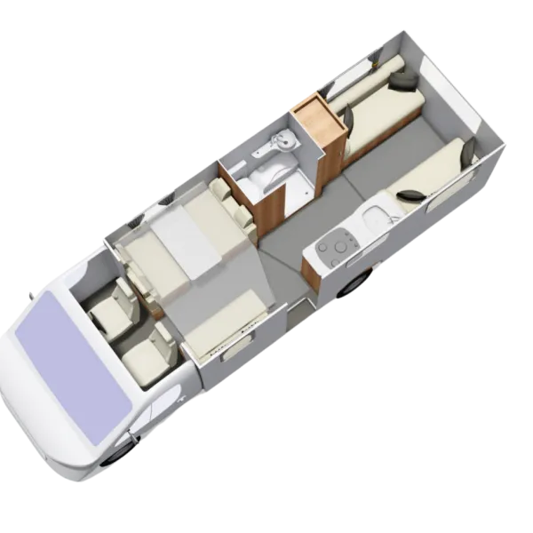 Floorplan of the Autoquest APEX 196+ 3d view.